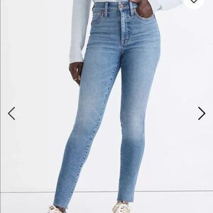 Madewell Tall Curvy High-Rise Skinny Jeans in Ainsworth Wash: Raw-Hem Edition
